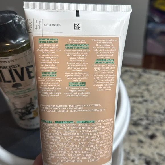 *NEW* KORRES PURE GREEK OLIVE GINGER MINT SHOWERGEL & BODY CREAM SEALED - Picture 5 of 6